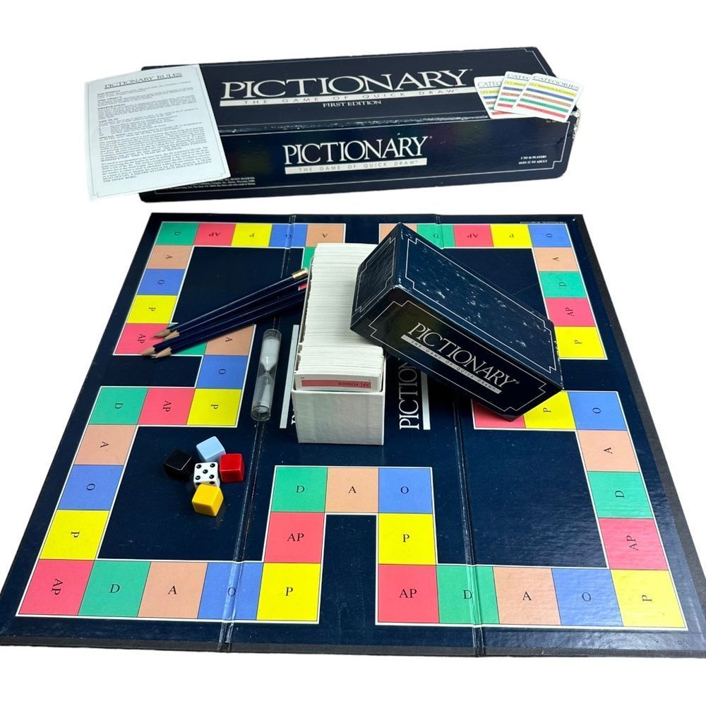 Vintage 1985 First Edition Pictionary Board Game